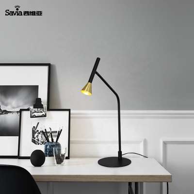 Savia Modern Luxury Gooseneck Touch Dimming LED Desk Table Lamp For Office Study Living Room Desktop