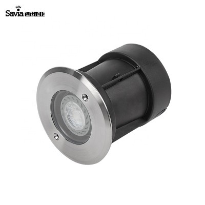 Savia stainless steel IP67 GU10 underground light round recessed buried inground light outdoor garden wall washer lamp