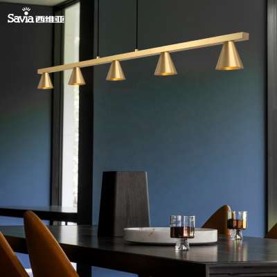 Savia indoor pendant Light Modern Home/hotel/bar Decorations LED COB 5*6W 3000K 5 lamps Brass Pendant ceiling hanging lamp